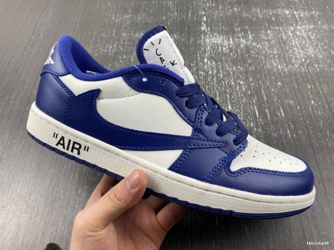 Rep TBkick JORDAN DM7890-101 SCOTT X CUSTOM X OFF-WHITE AIR 1 TRAVIS 0803